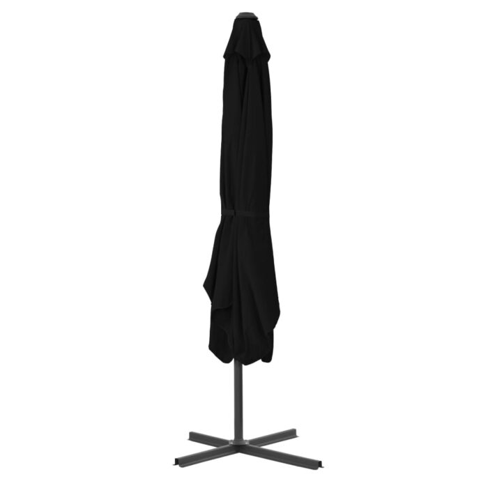 Ομπρέλα Κήπου Μαύρη 250x250x230 εκ. με Ατσάλινο Ιστό - Image 3