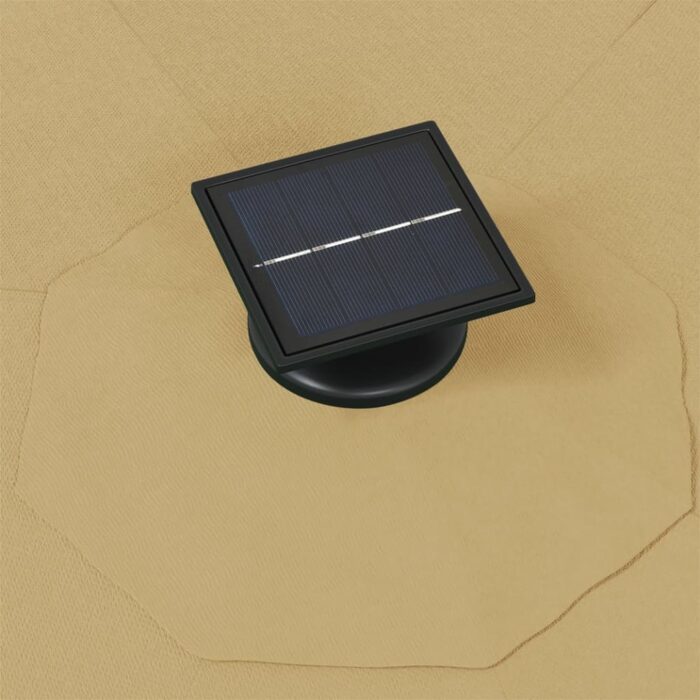 Ομπρέλα Κήπου Επιτοίχια με LED Taupe 300 εκ. - Image 6