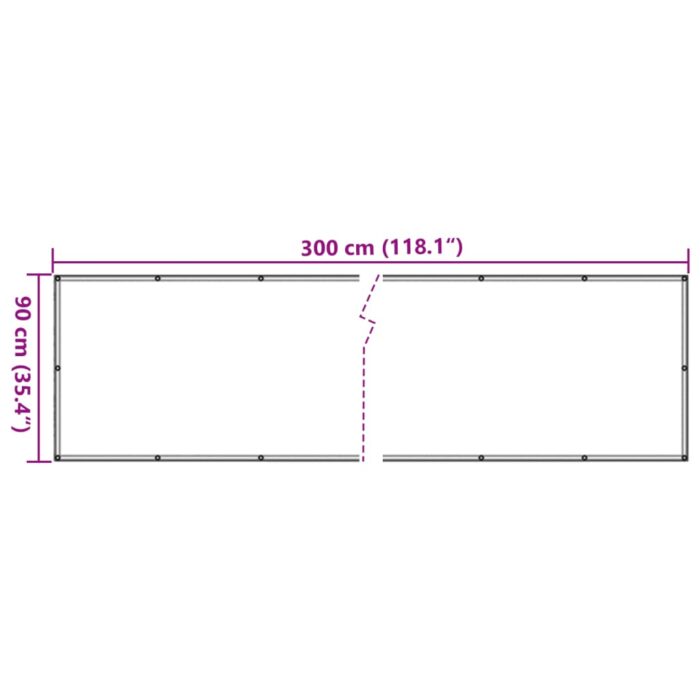 Διαχωριστικό Βεράντας Μπεζ 90 x 300 εκ. Ύφασμα Oxford - Image 6