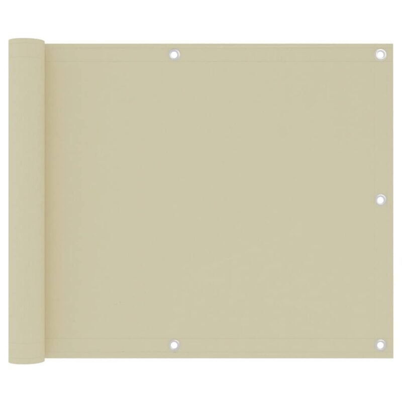vidaXL Διαχωριστικό Βεράντας Κρεμ 75 x 500 εκ. Ύφασμα Oxford