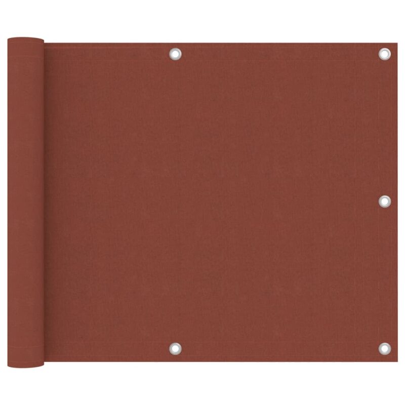 vidaXL Διαχωριστικό Βεράντας Τερακότα 75 x 300 εκ. Ύφασμα Oxford