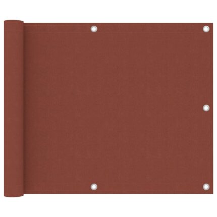 vidaXL Διαχωριστικό Βεράντας Τερακότα 75 x 500 εκ. Ύφασμα Oxford