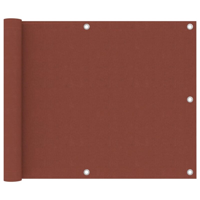 vidaXL Διαχωριστικό Βεράντας Τερακότα 75 x 500 εκ. Ύφασμα Oxford