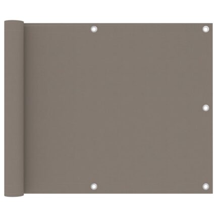 vidaXL Διαχωριστικό Βεράντας Taupe 75 x 500 εκ. Ύφασμα Oxford