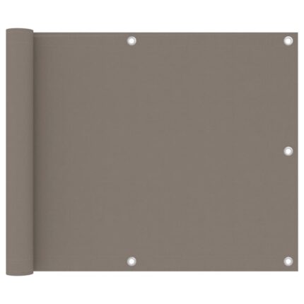 vidaXL Διαχωριστικό Βεράντας Taupe 75 x 600 εκ. Ύφασμα Oxford