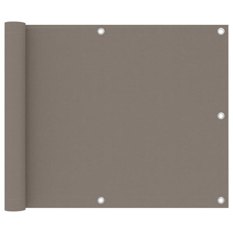 vidaXL Διαχωριστικό Βεράντας Taupe 75 x 600 εκ. Ύφασμα Oxford