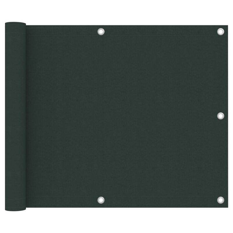 vidaXL Διαχωριστικό Βεράντας Σκούρο Πράσινο 75x300 εκ. Ύφασμα Oxford