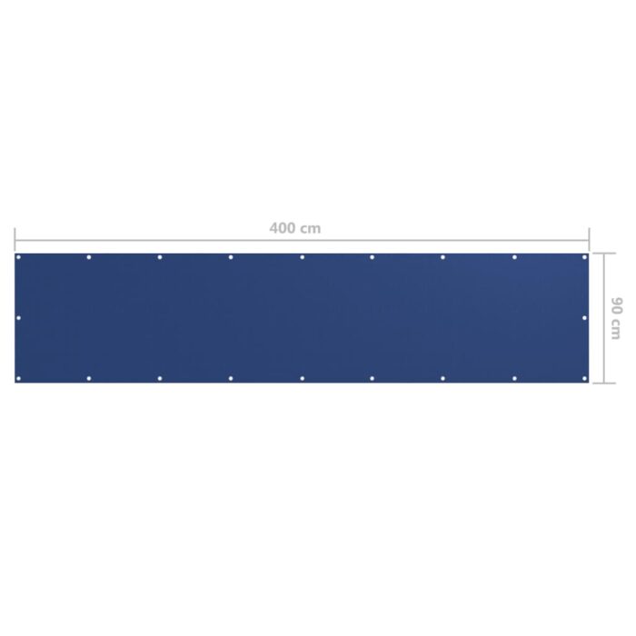 Διαχωριστικό Βεράντας Μπλε 90 x 400 εκ. Ύφασμα Oxford - Image 5
