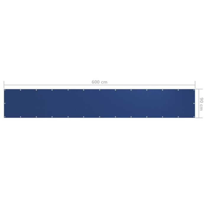 Διαχωριστικό Βεράντας Μπλε 90 x 600 εκ. Ύφασμα Oxford - Image 5