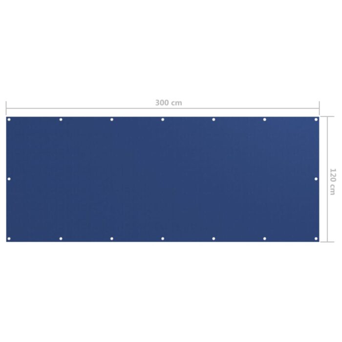 Διαχωριστικό Βεράντας Μπλε 120 x 300 εκ. Ύφασμα Oxford - Image 5