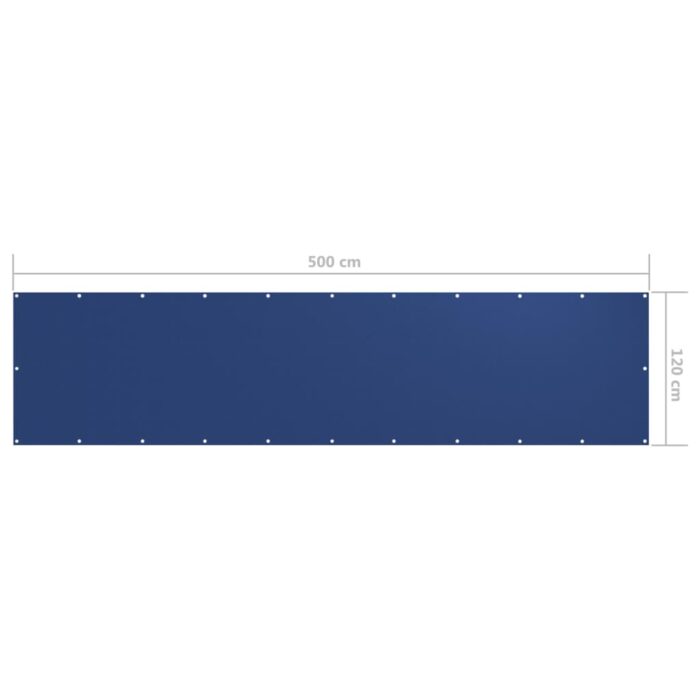 Διαχωριστικό Βεράντας Μπλε 120 x 500 εκ. Ύφασμα Oxford - Image 5