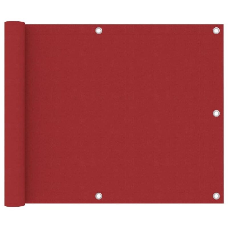 vidaXL Διαχωριστικό Βεράντας Κόκκινο 75 x 500 εκ. Ύφασμα Oxford