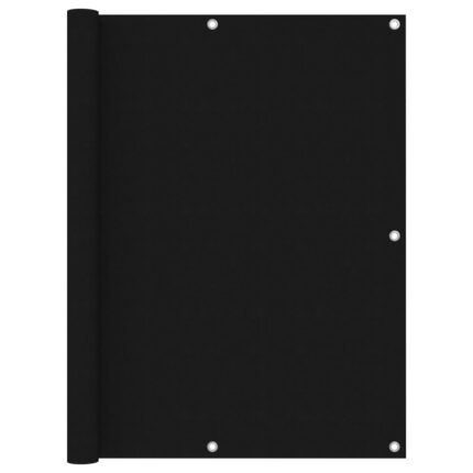 vidaXL Διαχωριστικό Βεράντας Μαύρο 120 x 500 εκ. Ύφασμα Oxford