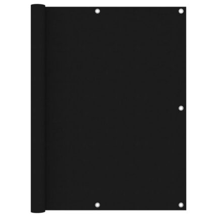 vidaXL Διαχωριστικό Βεράντας Μαύρο 120 x 600 εκ. Ύφασμα Oxford