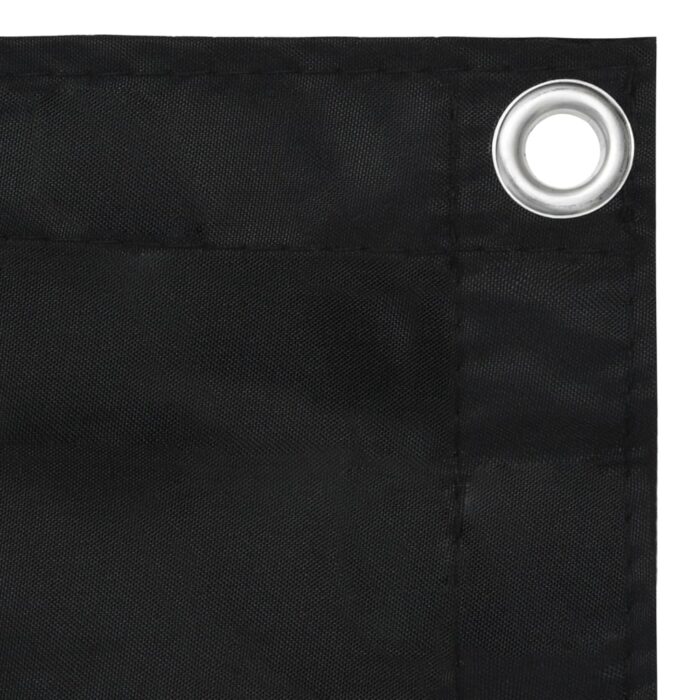 Διαχωριστικό Βεράντας Μαύρο 120 x 600 εκ. Ύφασμα Oxford - Image 3