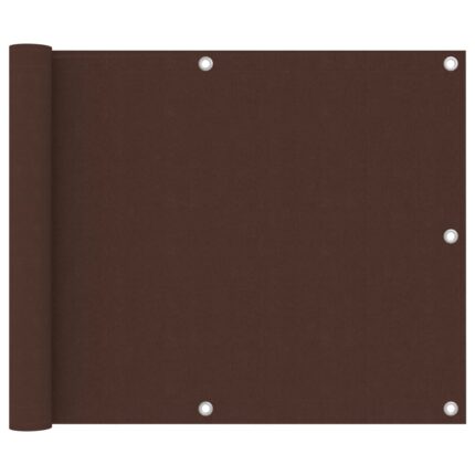 vidaXL Διαχωριστικό Βεράντας Καφέ 75 x 500 εκ. Ύφασμα Oxford