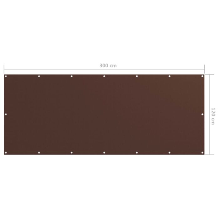 Διαχωριστικό Βεράντας Καφέ 120 x 300 εκ. Ύφασμα Oxford - Image 5