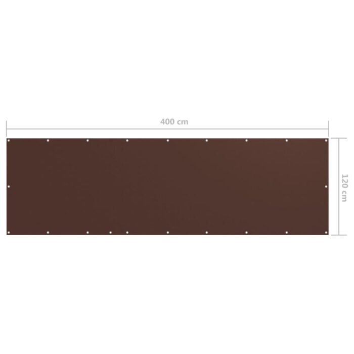Διαχωριστικό Βεράντας Καφέ 120 x 400 εκ. Ύφασμα Oxford - Image 5