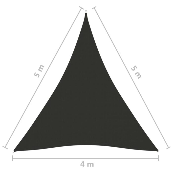 Πανί Σκίασης Τρίγωνο Ανθρακί 4 x 5 x 5 μ. από Ύφασμα Oxford - Image 7
