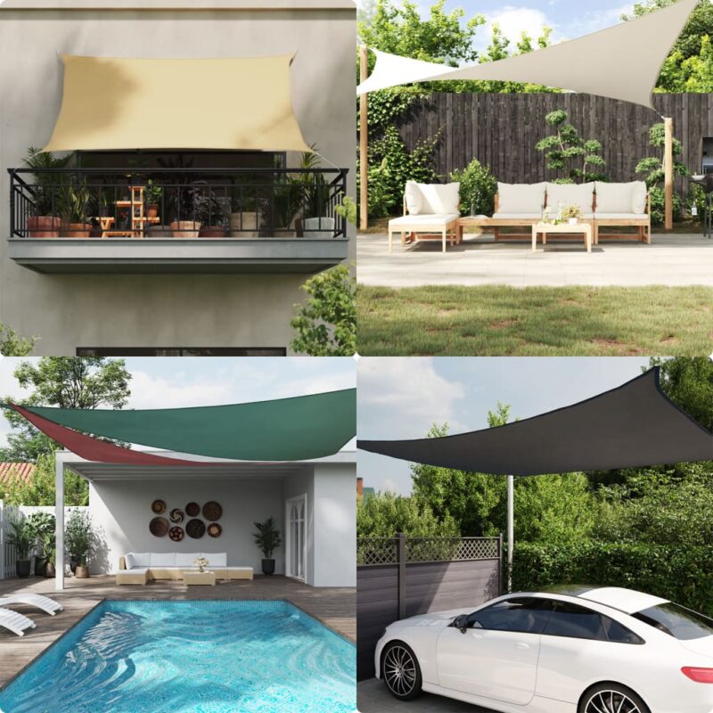 vidaXL Πανί Σκίασης Ορθογώνιο Μπεζ 2