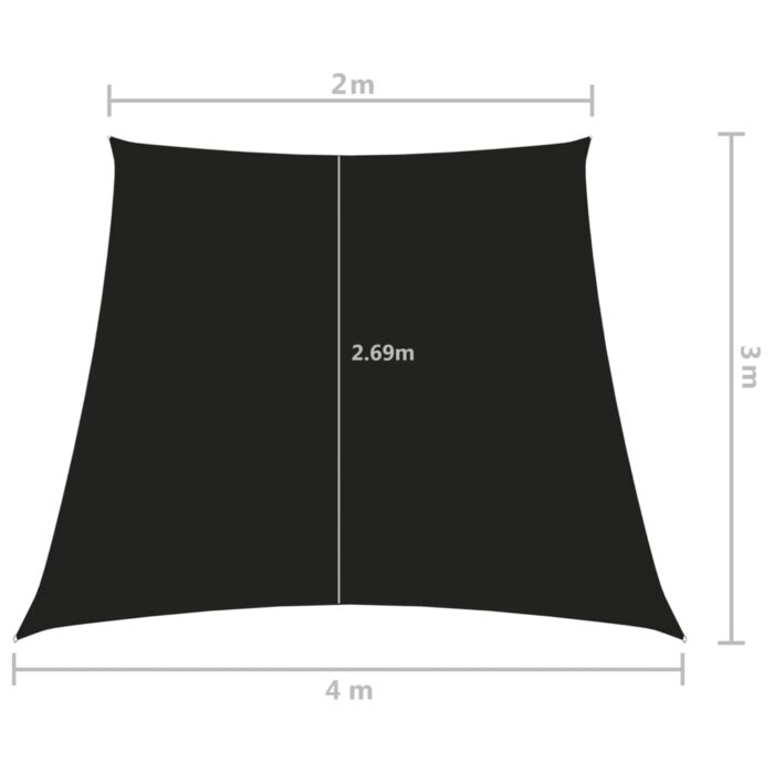 Πανί Σκίασης Τρίγωνο Μαύρο 2/4 x 3 μ. από Ύφασμα Oxford - Image 6