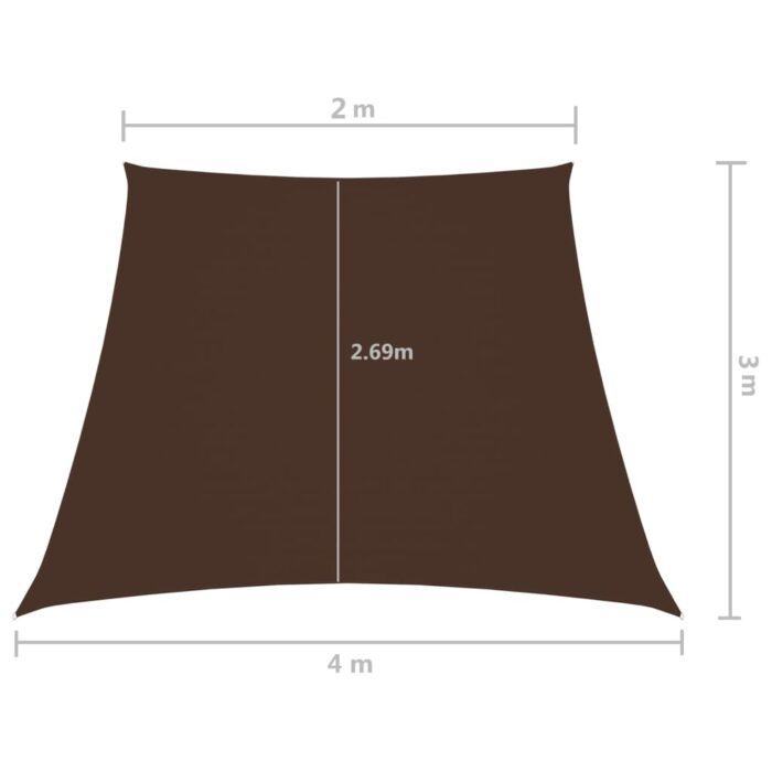 Πανί Σκίασης Τρίγωνο Καφέ 2/4 x 3 μ. από Ύφασμα Oxford - Image 6