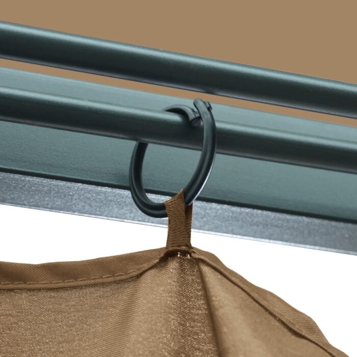 Κιόσκι με Κουρτίνα Taupe 300 x 300 εκ. Αλουμινίου - Image 7