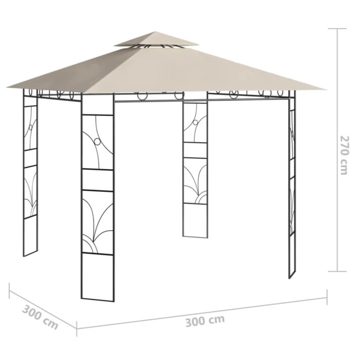 Κιόσκι Κρεμ 3 x 3 x 2,7 μ. 160 γρ./μ² - Image 5