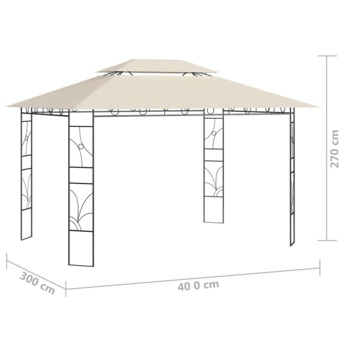 Κιόσκι Κρεμ 4 x 3 x 2,7 μ. 160 γρ./μ² - Image 6