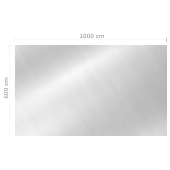 Κάλυμμα Πισίνας Ορθογώνιο Ασημί 1000x600 εκ. από Πολυαιθυλένιο - Image 5