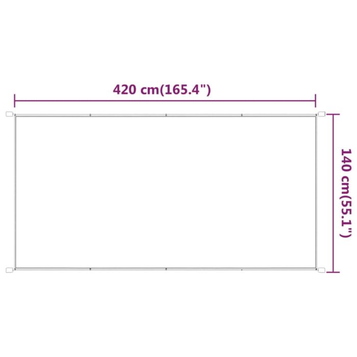 Τέντα Κάθετη Λευκή 140 x 420 εκ. από Ύφασμα Oxford - Image 6