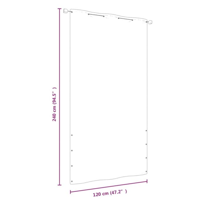 Διαχωριστικό Βεράντας Κόκκινο 120 x 240 εκ. Ύφασμα Oxford - Image 5