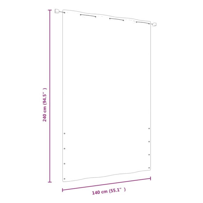 Διαχωριστικό Βεράντας Κόκκινο 140 x 240 εκ. Ύφασμα Oxford - Image 5