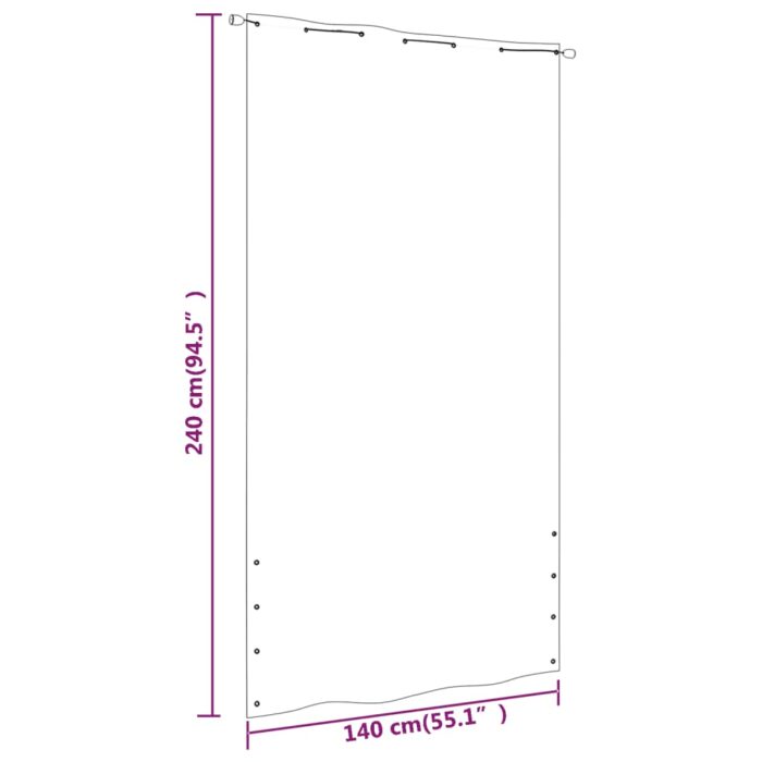 Διαχωριστικό Βεράντας Καφέ 140 x 240 εκ. Ύφασμα Oxford - Image 5