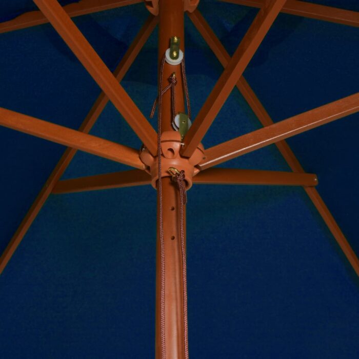 Ομπρέλα Κήπου με Ξύλινο Ιστό Μπλε 200 x 300 εκ. - Image 5