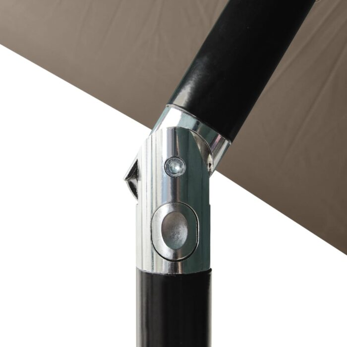 Ομπρέλα Κήπου Taupe 2 x 3 μ. με LED και Ατσάλινο Ιστό - Image 7