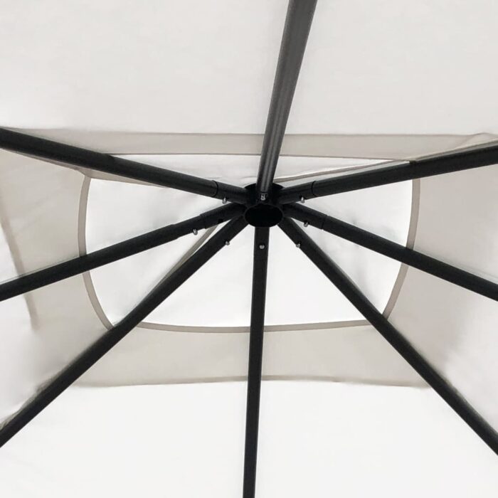 Κιόσκι με Καλύμματα Στύλων Κρεμ 3 x 3 x 2,6 μ. 160 γρ./μ² - Image 3