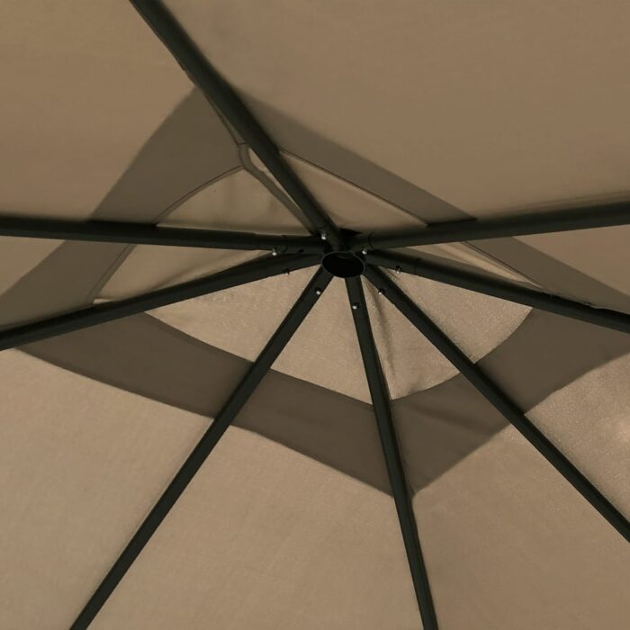 Κιόσκι με Καλύμματα Στύλων Taupe 3 x 3 x 2,6 μ. 160 γρ./μ² - Image 3