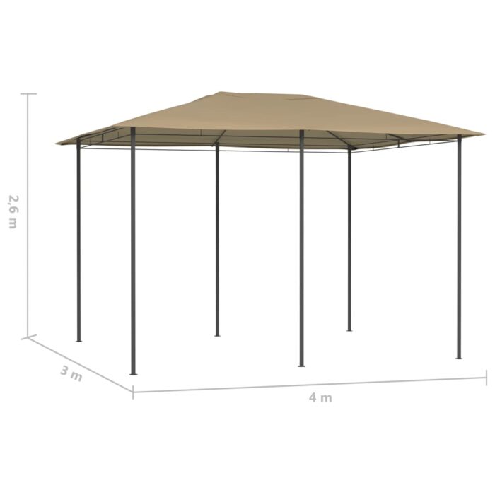 Κιόσκι Taupe 3 x 4 x 2,6 μ. 160 γρ./μ² - Image 4