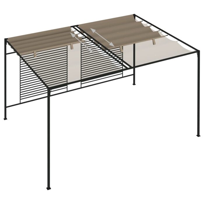 Κιόσκι Γκρι / Μπεζ 3 x 4 x 2,3 εκ. 180 γρ./μ² με Συρόμενη Οροφή - Image 5