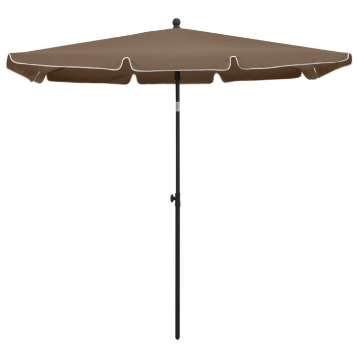 Ομπρέλα Κήπου με Ιστό Χρώμα Taupe 210 x 140 εκ. - Image 2