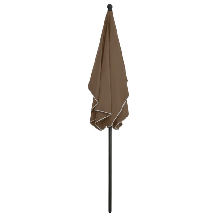 Ομπρέλα Κήπου με Ιστό Χρώμα Taupe 210 x 140 εκ. - Image 4