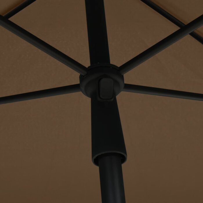 Ομπρέλα Κήπου με Ιστό Χρώμα Taupe 210 x 140 εκ. - Image 5