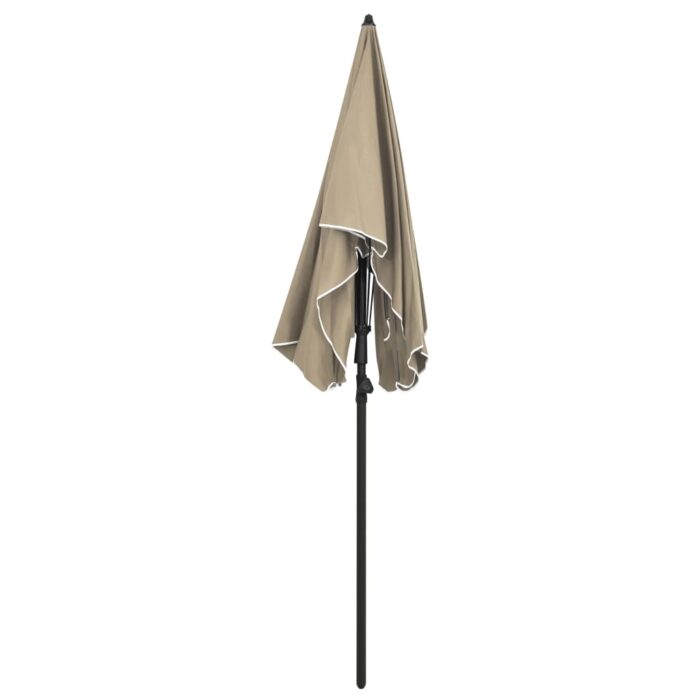 Ομπρέλα Κήπου με Ιστό Taupe 200 x 130 εκ. - Image 3