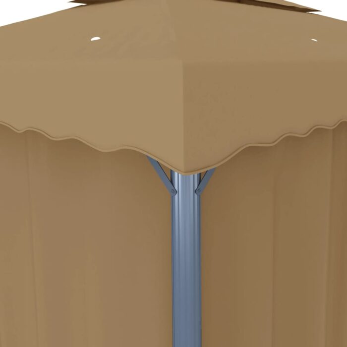 Κιόσκι Taupe 3 x 3 μ. από Αλουμίνιο με Κουρτίνα - Image 5