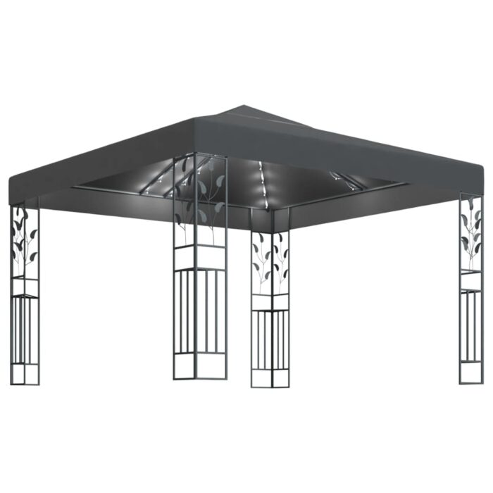 Κιόσκι με Φωτάκια LED Ανθρακί 3 x 3 μ. - Image 2