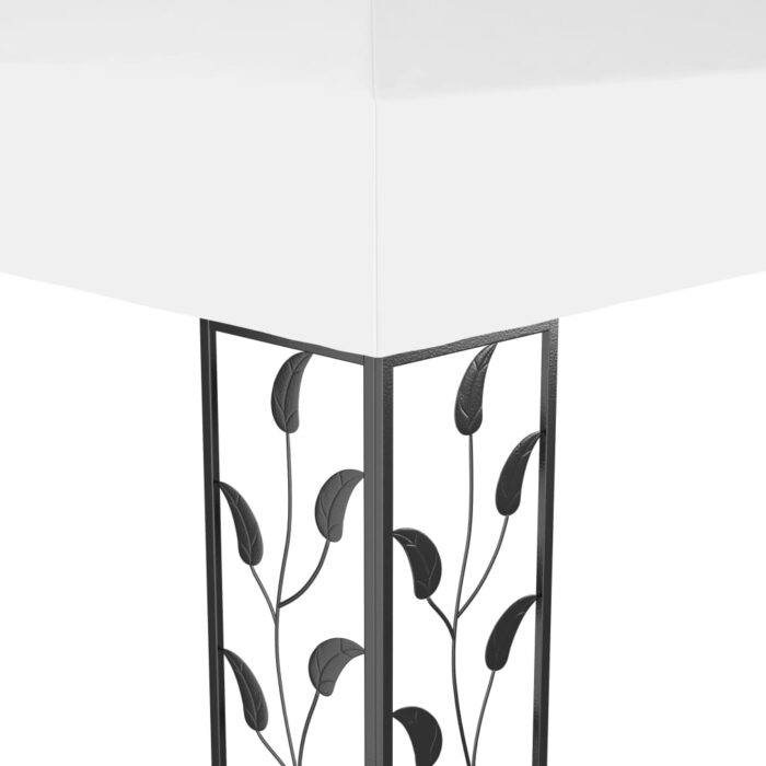 Κιόσκι με Διπλή Οροφή και Φωτάκια LED Λευκό 3 x 4 μ. - Image 6