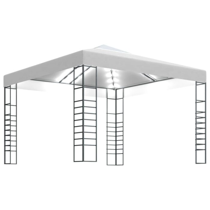 Κιόσκι με Φωτάκια LED Λευκό 3 x 3 μ. - Image 2