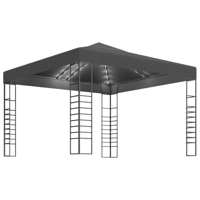 Κιόσκι με Φωτάκια LED Ανθρακί 3 x 3 μ. - Image 2