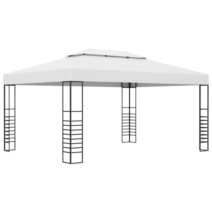 Κιόσκι με Φωτάκια LED Λευκό 4 x 3 x 2,7 μ. - Image 3